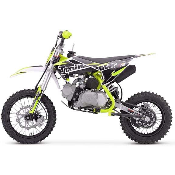 Trailmaster TM23 Dirt Bike 125cc Semi Automatic Seat Height 29.3 Inches 14" Front Tire (Green)