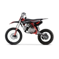 Trailmaster TM24 Dirt Bike 125cc 17 Inch Front Tire, 32.7 Inch seat Height semi-auto 4 Speed (Red)