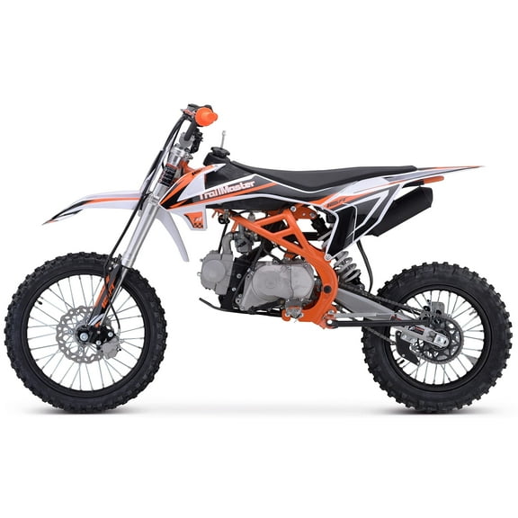 Trailmaster TM29 Dirt Bike Electric Start, Extended Frame, 17 inch Front tire, 33.5 seat Height Manual Trans (Orange)