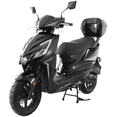 thumbnail image 1 of Trailmaster Trophy 50cc Scooter/Moped, Automatic CVT, Electric & Kick Start, 12-inch Aluminum Rims, Optional Color-Matched Locking Trunk (Pre-Assembled, Black), 1 of 6