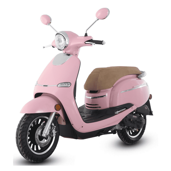 Trailmaster Turino 200 Scooter, 170cc, Automatic CVT Transmission, Electric/Kick Start, LED Lights, LCD Gauges, 12-Inch Aluminum Rims (Pink)