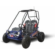 Trailmaster Ultra Mini XRX+ Go Kart Buggy, High Back Seats, Adjustable for Younger Riders, Throttle Limiter and Kill Remote. Plus, Blue