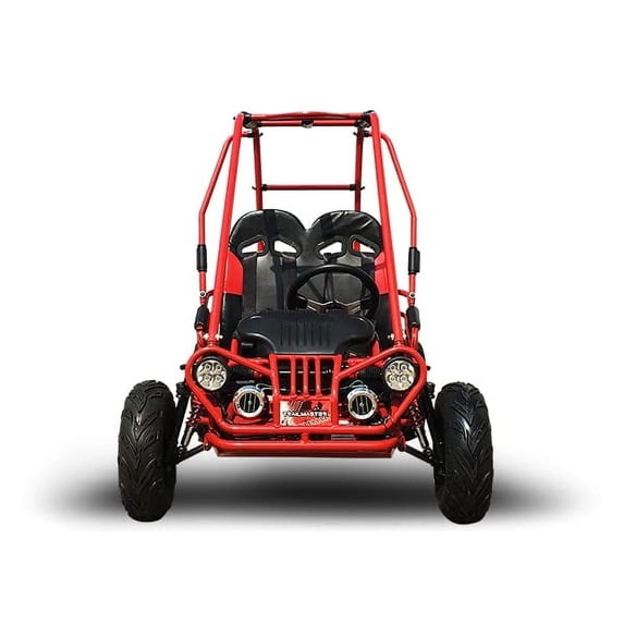 Trailmaster Ultra Mini XRX+ Go Kart Buggy, High Back Seats, Adjustable for Younger Riders, Throttle Limiter and Kill Remote. with Pre-Assembled Version Now! (Plus, Red)