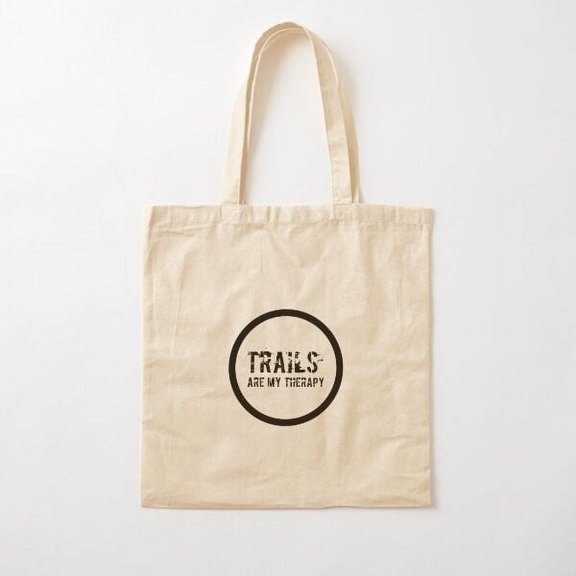 Trails Are My Therapy Canvas Tote Bags, Reusable Shopping Bag