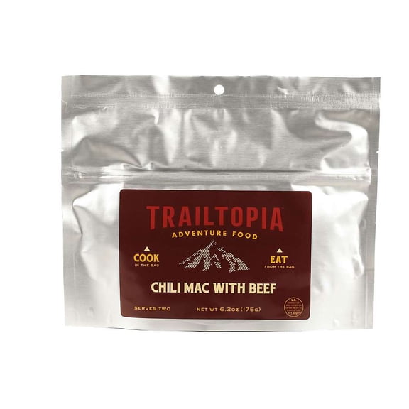 Trailtopia Chili Mac with Beef: Single Serving Backpacking Meal