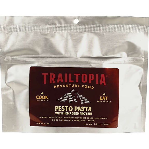 Trailtopia Pesto Pasta with Hemp Seed Protein - Delicious and Nutritious Trail Meal