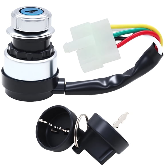 Trailvora 2026 New 5 Wire 5 Pin Ignition Key Switch Replacement Fit for 50Cc 70Cc 90Cc 110Cc 125Cc 150Cc 200Cc 250Cc Go Kart Dune Buggy Atv for Dirt Bike, Scooter, Quad, Mini Bike