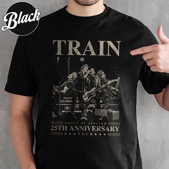 Train Band Drops Of Jupiter Tour 2026 Vintage Unisex T-shirt,Black Color,Size 3XL