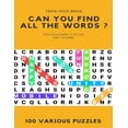 thumbnail image 1 of Train Your Brain Can You Find All the Words ? Find Each Word If Yo Can Easy to Hard 100 Various Puzzles: Word Search Puzzle Book for Adults, large print word search books, word search books hard for a, 1 of 1