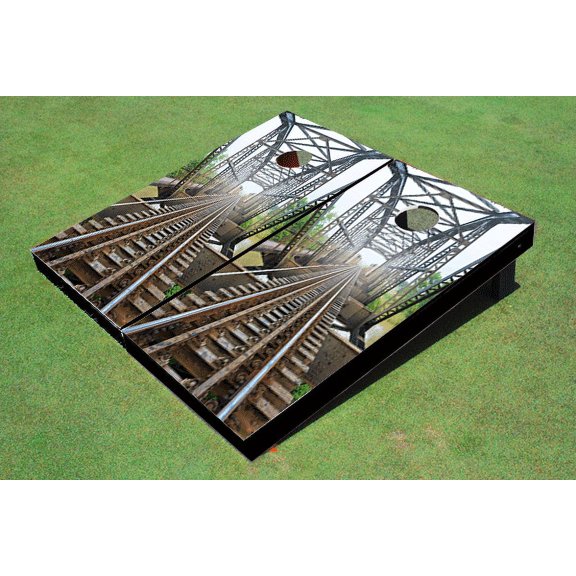 Train Bridge Themed Cornhole Boards