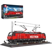 Train Building Block Kit with Base, MOC City Train Sets, Classic Vectron Electric Truck 66019,1757 PCS