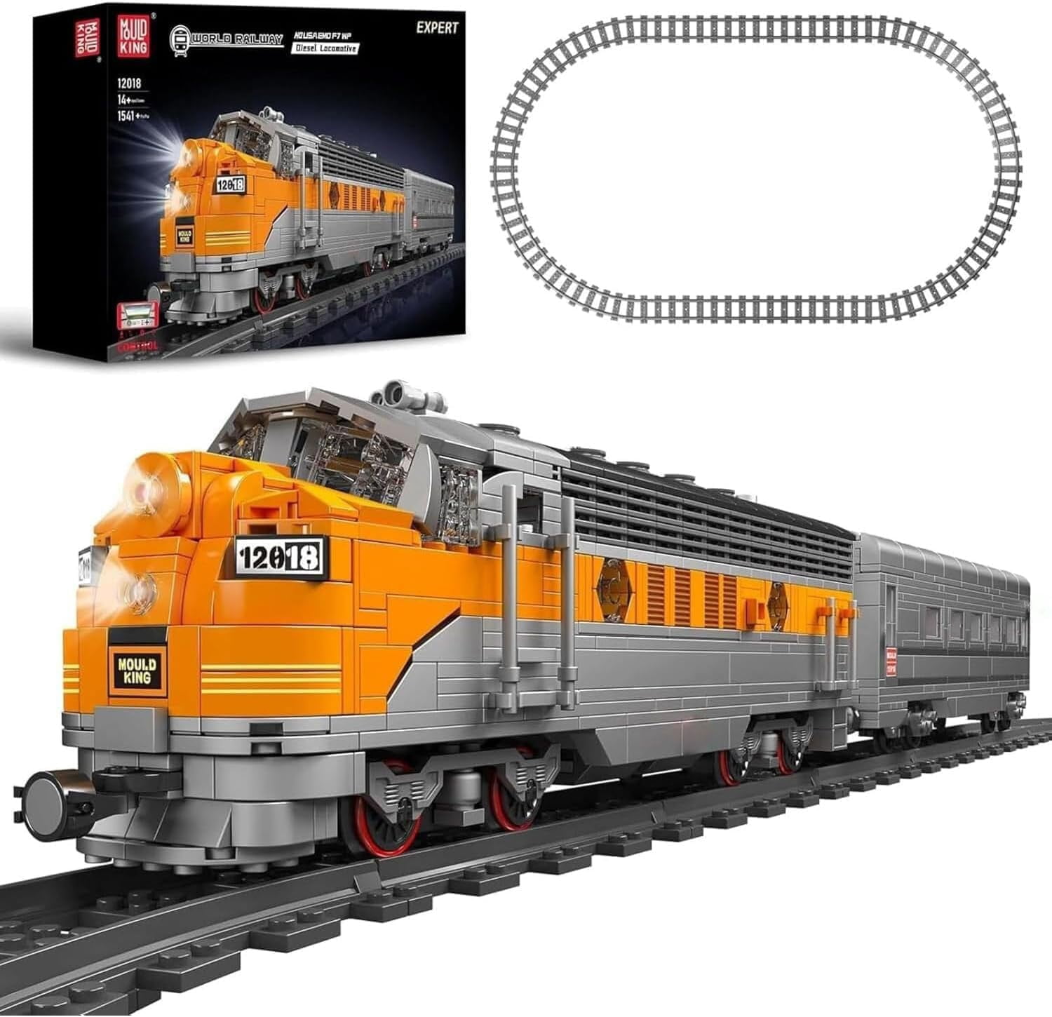 Train Building Block Kits, MOC EMD F7 Internal Combustion Locomotive ...