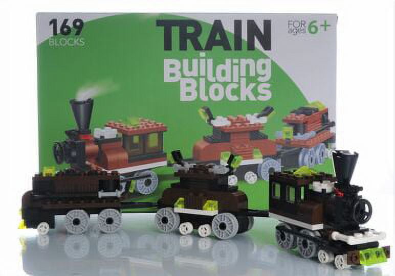 Train Building Blocks 169 Piece Engine and 2 Cars - Walmart.com