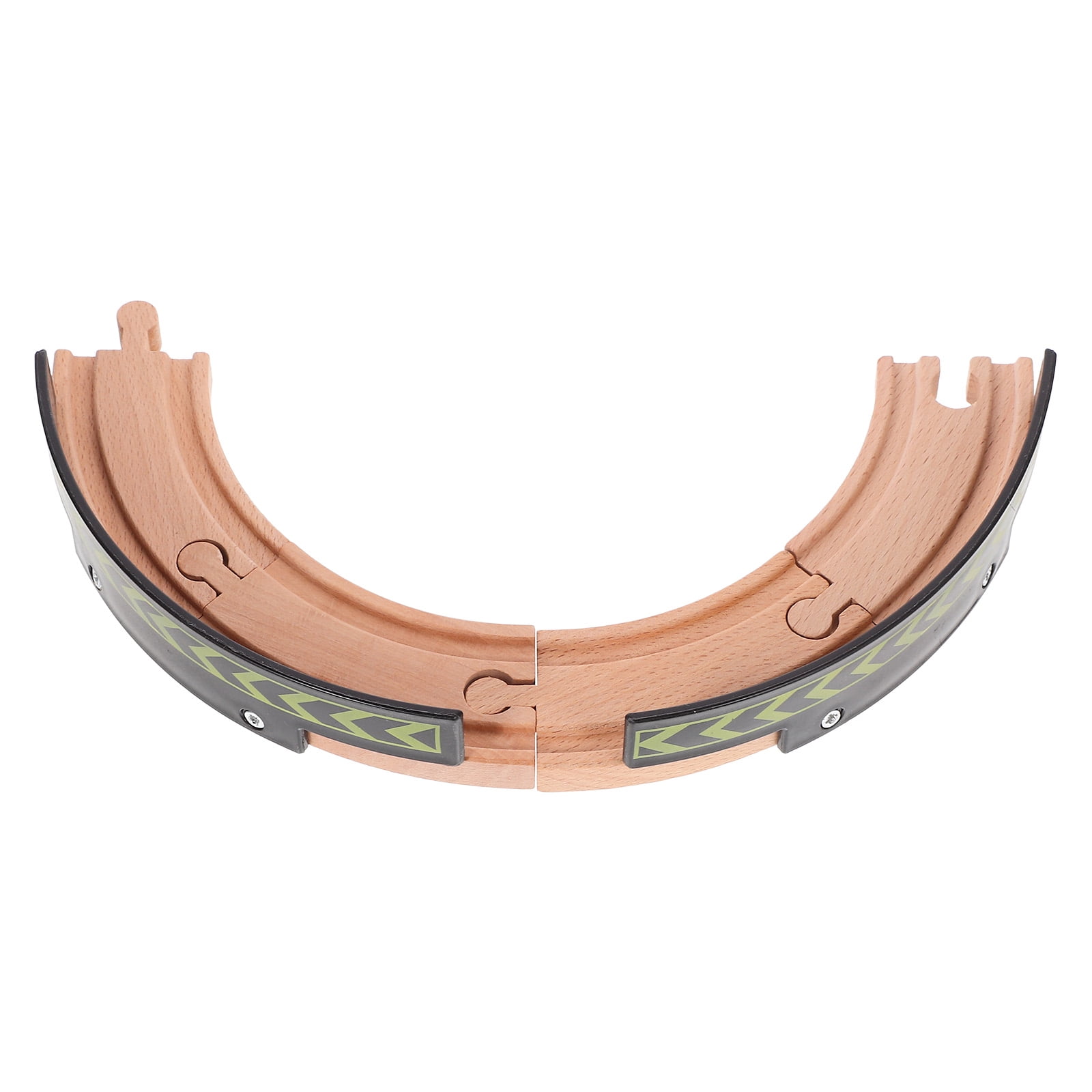 Train Bulk Track Puzzle Small Curved Rail Kids Puzzles Railway Playthings Wooden DIY 2 Pcs