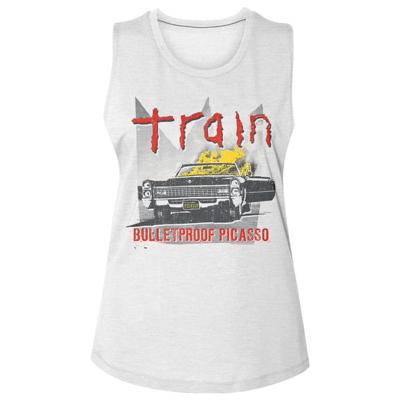 Train Bullet Proof White Women's Muscle T-Shirt