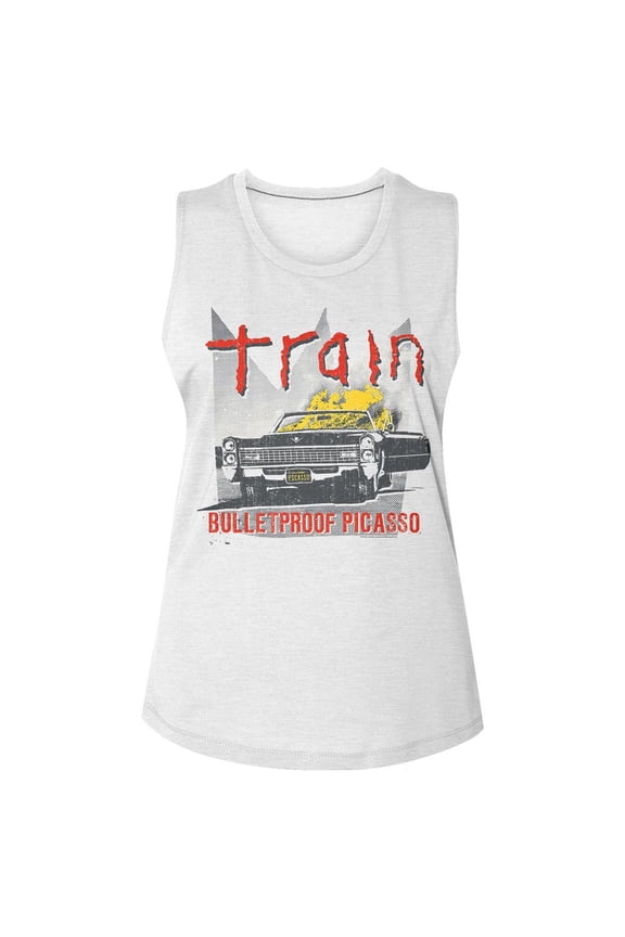 Train Bullet Proof White Women's Muscle T-Shirt