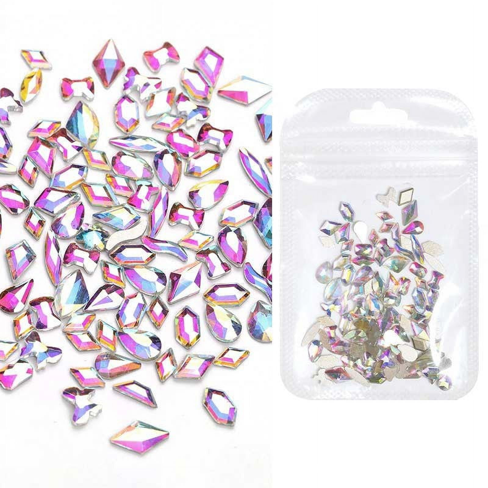 Nail Water Decals Colorful Rhinestones Nail Stickers Geometric Fall Nail Glitter for Nails Impress on Nails Medium Length Glitter for Nails Color Rhinestones for Nails Jelly on
