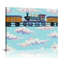 thumbnail image 1 of Train Clouds Track Canvas Wall Art Decor for Home Living Room Bedroom Office Hotel Framed Ready To Hang Wall Decor 20x16in, 1 of 6