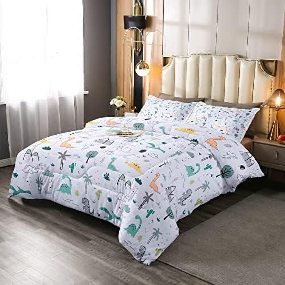 Train Comforter Set for Boys Cute Cartoon Train Aircraft Bedding Twin