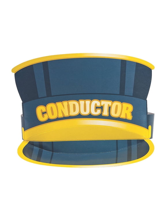 Train Conductor Hat Crowns, Apparel Accessories, Birthday, 8 Pieces