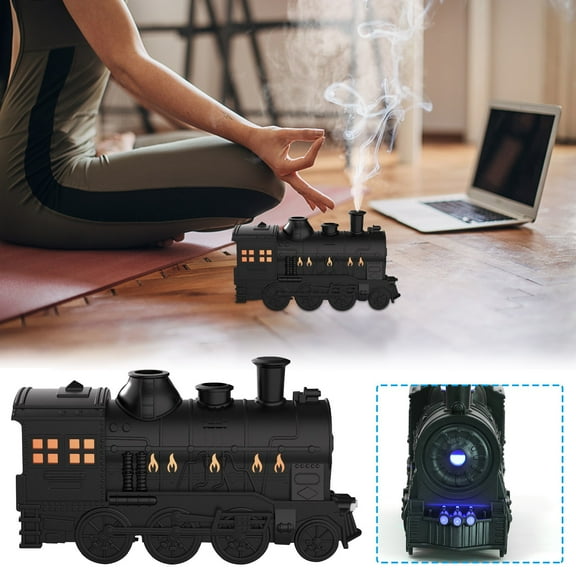 Train Diffuser 300ml, Aromatherapy Diffuser Cool Mist Aroma Train Diffuser with Remote Control 2 Light 2 Mist Mode Auto Shut-Off for Bedroom Office Hotel
