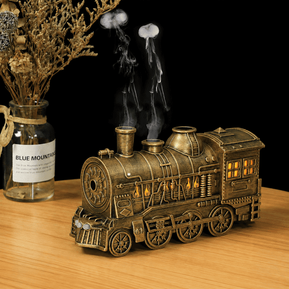 Train Diffuser, 300ml Vintage Steam Train Essential Oil Diffuser