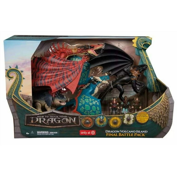 Spin Master Games How to Train Your Dragon Volcano Island Final Battle 7-Figure Exclusive Pack