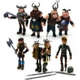thumbnail image 1 of Train Dragons 8 Pcs Figures Hiccup Astrid Stoick and Ruffnut, 1 of 5