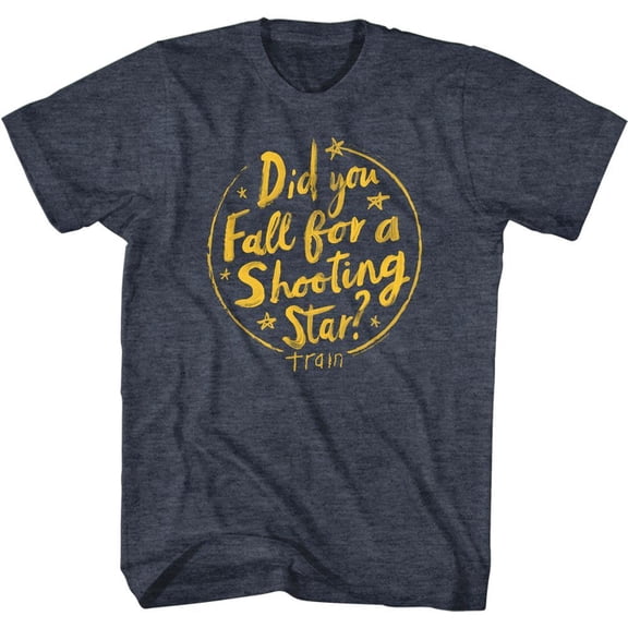 Train Drops Of Jupiter Lyrics Navy Heather Adult T-Shirt 5Xl