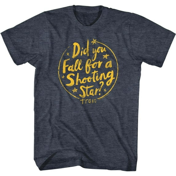 Train Drops of Jupiter Lyrics Navy Heather Adult T-Shirt