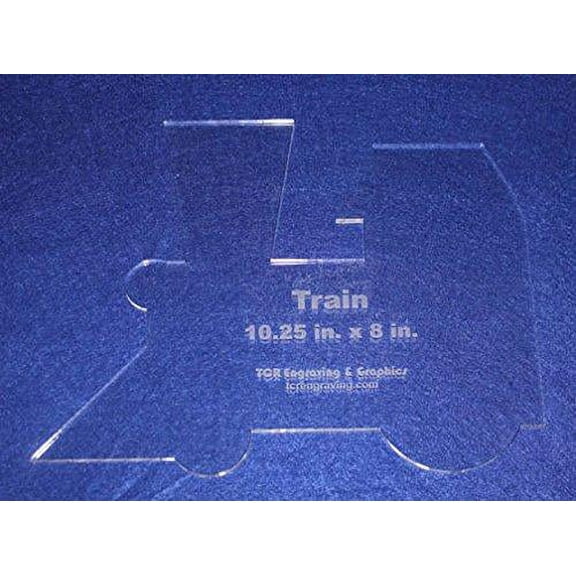 Train Engine 10.25"l X 8" H - Clear 1/4" Thick Acrylic