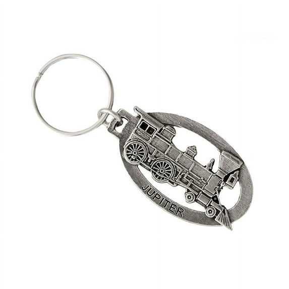 Train Engine Jupiter Keychain, Utah, Locomotive, Key Fob, Key Ring, Keys, Zipper Pull, Luggage Tag, Backpack, Pewter, Over 300 Keychains Designs, Handmade in the USA A245KC