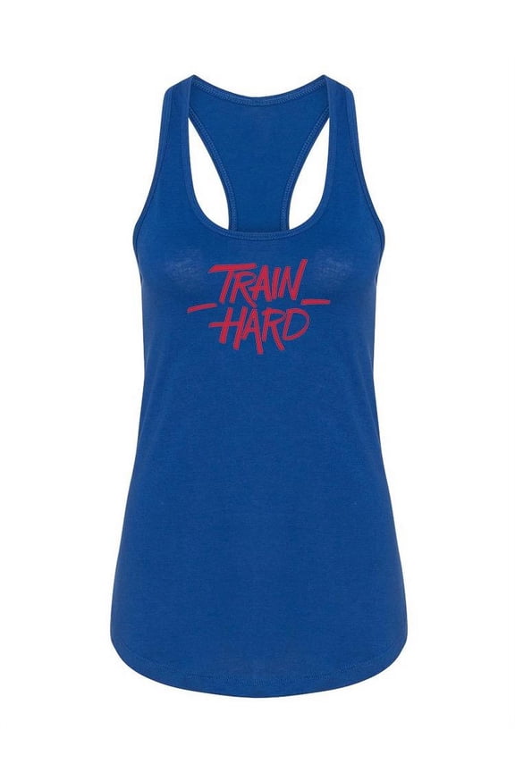 Train Hard Motivational Quote. Tank Women -Image by Shutterstock, Female x-Large
