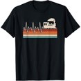thumbnail image 1 of Train Heartbeat Railroad Model Train Lover Retro Locomotive T-Shirt, 1 of 4