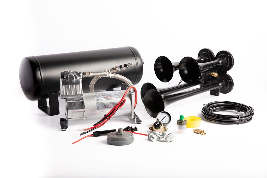 Train Horn Kit Air 1.5G 4 Trumpet 149 DB 150 PSI for Cars/Truck Viking