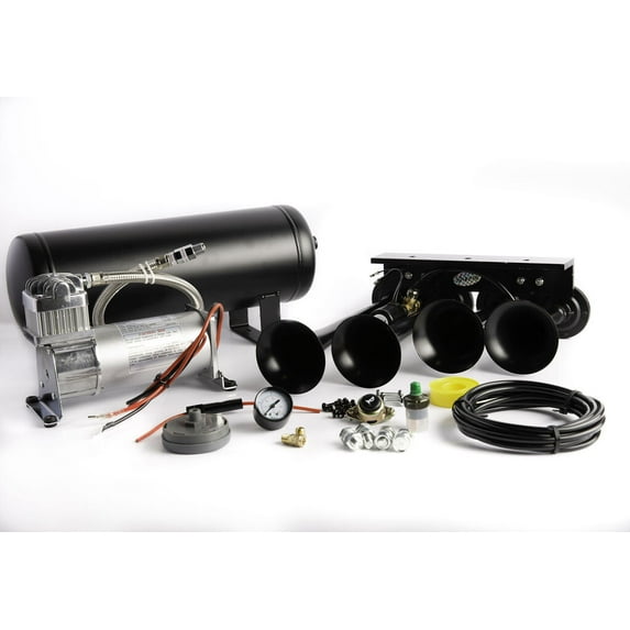 Train Horn Kit Air 1.5G 4 Trumpet 149 DB 150 PSI for Cars/Truck Viking Horns
