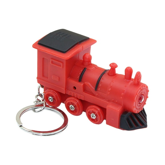 Train Keychain Decorative Keying Pendant Car Key Chain with Sound LED Light Keychains Ornaments Bag Decorations