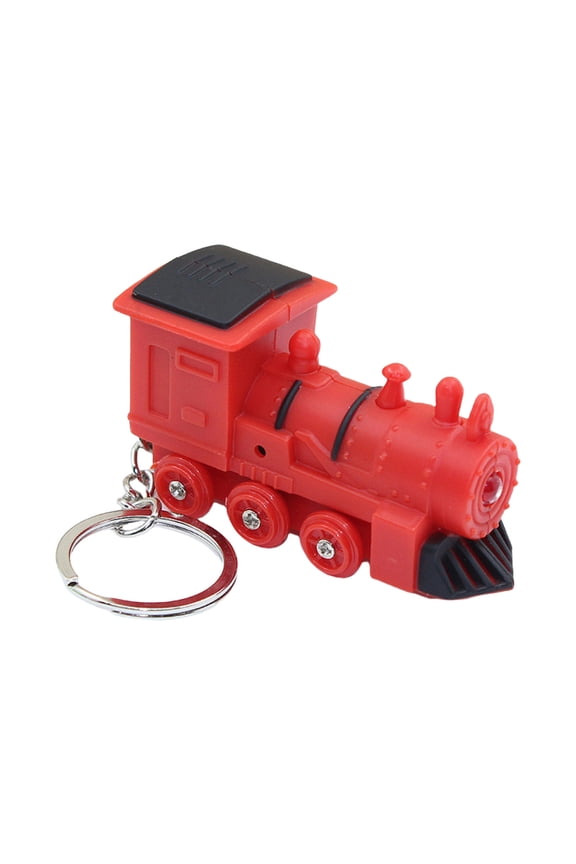 Train Keychain Decorative Keying Pendant Car Key Chain with Sound LED Light Keychains Ornaments Bag Decorations