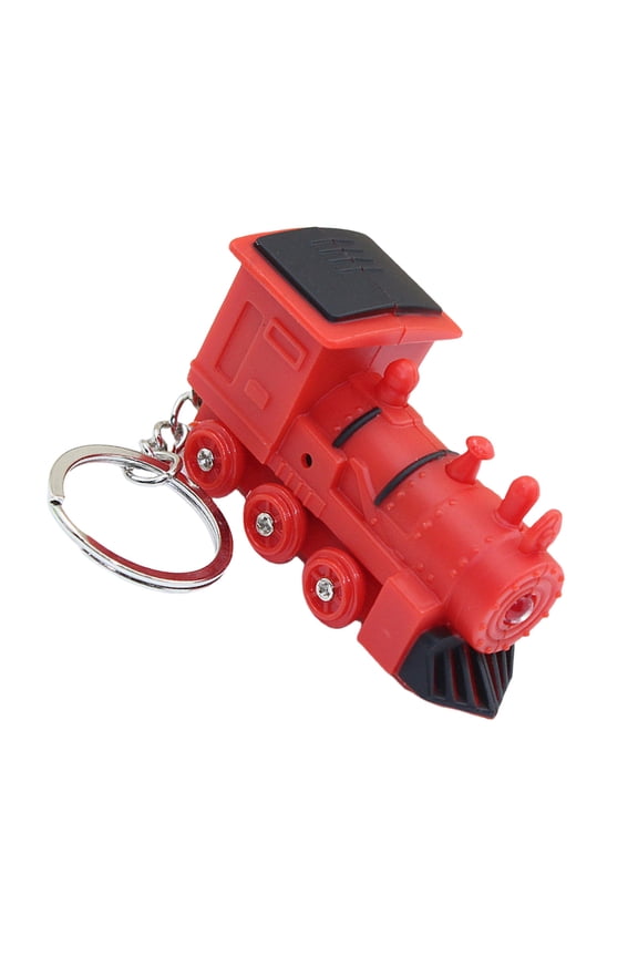 Train Keychain Decorative Keying Pendant Car Key Chain with Sound LED Light Keychains Ornaments Bag Decorations