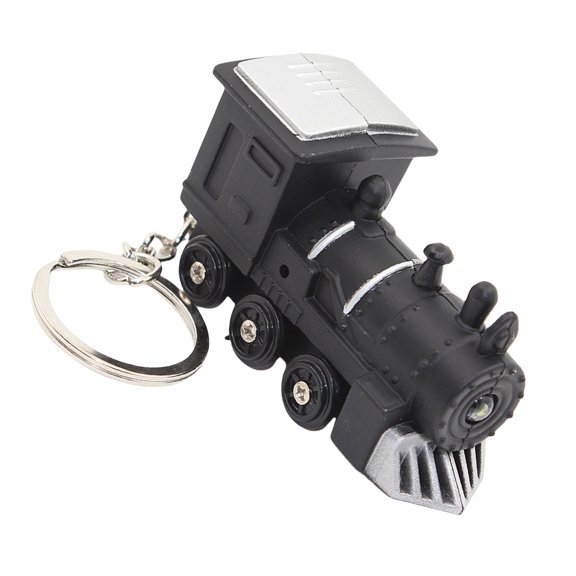Train Keychain Decorative Keying Pendant Car Key Chain with Sound LED Light Keychains Ornaments Bag Decorations
