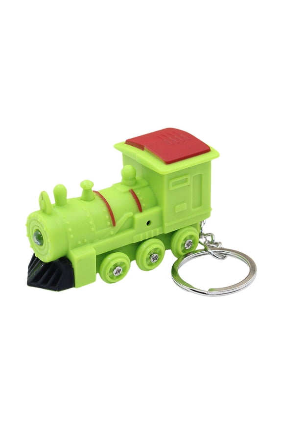 Train Keychain LED Light Decorative Keychain with Sound Car Keyring Train Pendant Keyholders Hangings Ornaments