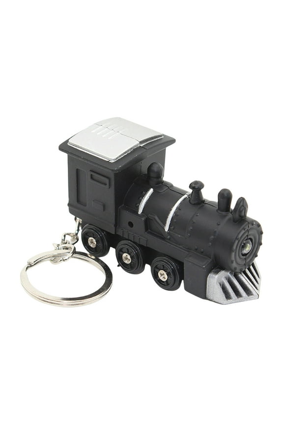 Train Keychain LED Light Decorative Keychain with Sound Car Keyring Train Pendant Keyholders Hangings Ornaments