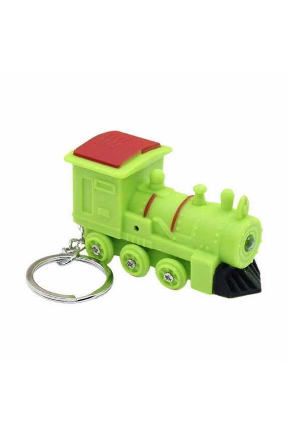 Train Keychain Decorative Keying Pendant Car Key Chain with Sound LED Light Keychains Ornaments Bag Decorations