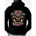 thumbnail image 1 of Train Like a Beast funny hoodies funny humor mens long sleeve black sutumn clothes hoodies vintage work wife Vintage Unisex Shirt Cotton tshirts Vintage Unisex Shirt Graphic tshirts, 1 of 7