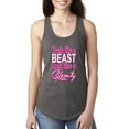 thumbnail image 1 of Train Like a Beast Look Like a Beauty Gym / Workout Ladies Racerback Tank Top, Dark Grey, X-Large, 1 of 3