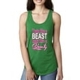 thumbnail image 1 of Train Like a Beast Look Like a Beauty Gym / Workout Ladies Racerback Tank Top, Kelly, Medium, 1 of 3
