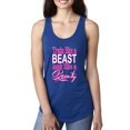 thumbnail image 1 of Train Like a Beast Look Like a Beauty Gym / Workout Ladies Racerback Tank Top, Royal, Large, 1 of 3