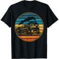 thumbnail image 1 of Train Locomotive Conductor Retro Railroad Boys Kids Men Teen T-Shirt, 1 of 4