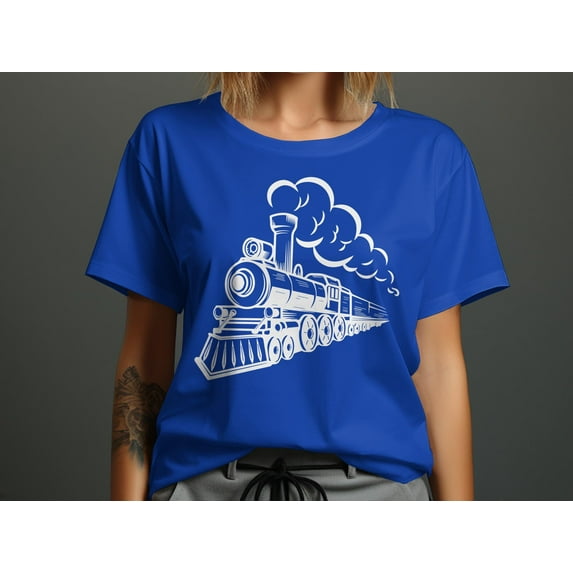 Train Locomotive Tshirt, Mens Gifts, Train Engine Tshirt, Railroad Worker Train Engineer, Cool Locomotive Train Silhouette Shirt Men