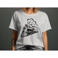 thumbnail image 1 of Train Locomotive Tshirt, Train Engine T-shirt Gifts for Men Women Boys Girls Teens, Ladies Funny Tshirt Steam Train Lover Gift Tshirt, 1 of 9